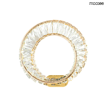 Produse - Aplică Wave 36x12x35 cm, Oțel și Cristal Auriu - Moosee