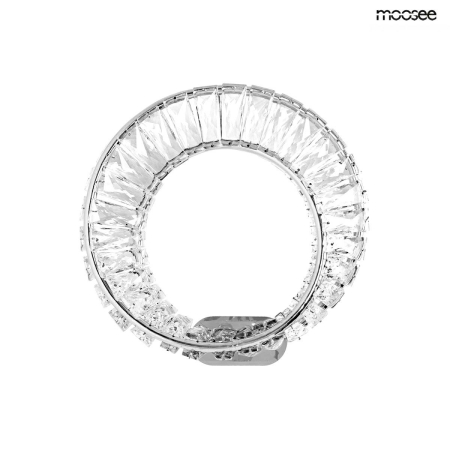 Produse - Aplică Wave 36x12x35 cm, Oțel și Cristale Crom - Moosee