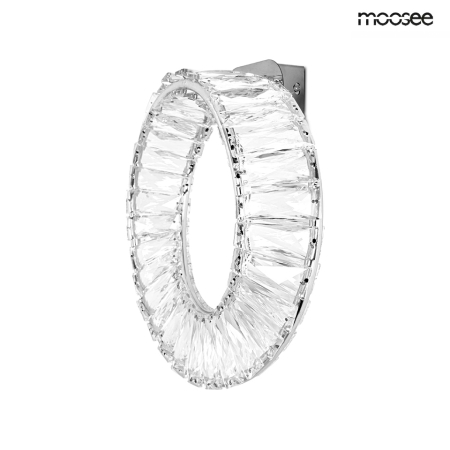 Aplică Wave 36x12x35 cm, Oțel și Cristale Crom - Moosee [2]