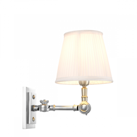   Aplica Wentworth Single nichel cu abajur alb 107221 EICHHOLTZ [2]