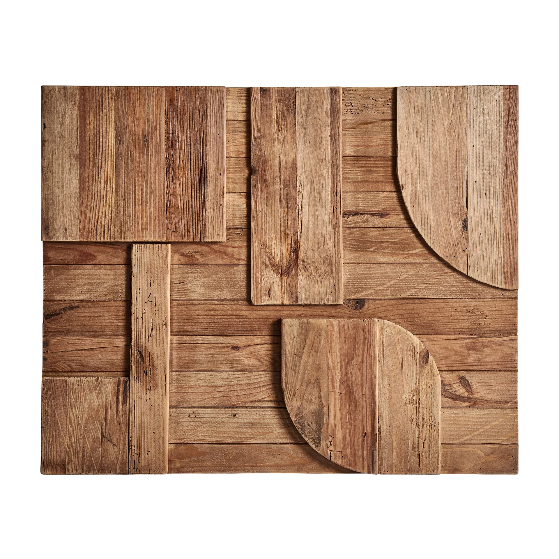 Decoratiune de Perete din Lemn de Pin Reciclat, Maro, 98x6x80 cm, Stil Contemporan - VicalHome 33607 [0]