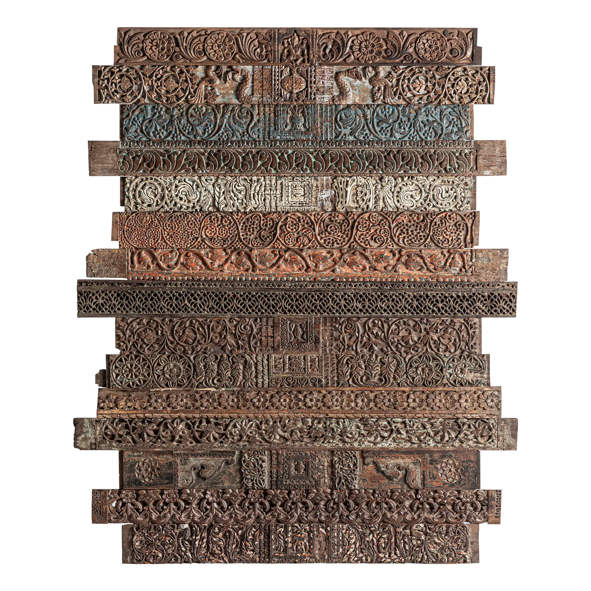 Produse - Arta de Perete Halje 135x6x183 cm, Lemn de Tec Maro - VicalHome VicalHome 38757