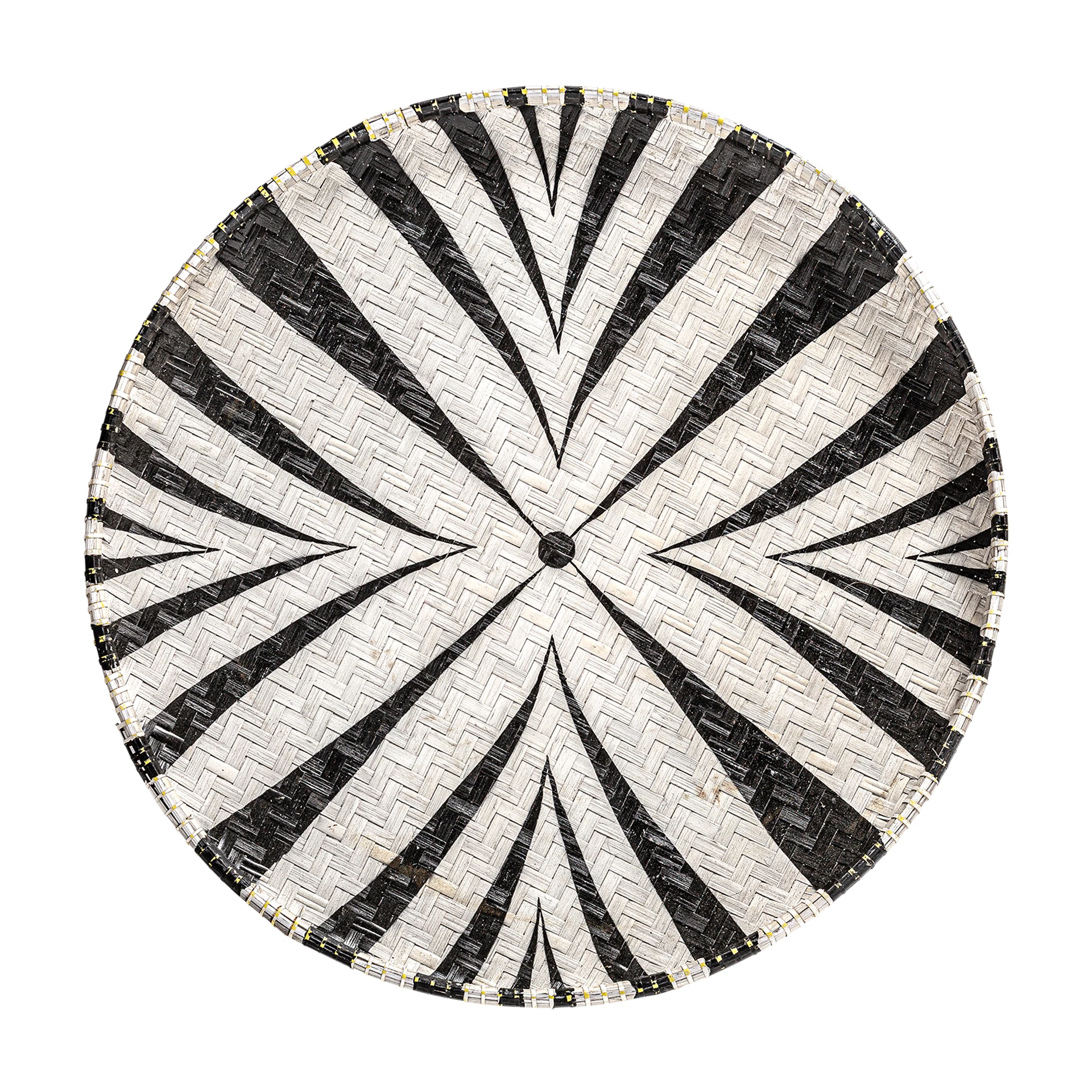 Decoratiune de Perete din Bambus, Alb, Stil Etnic - VicalHome 32864 [11]