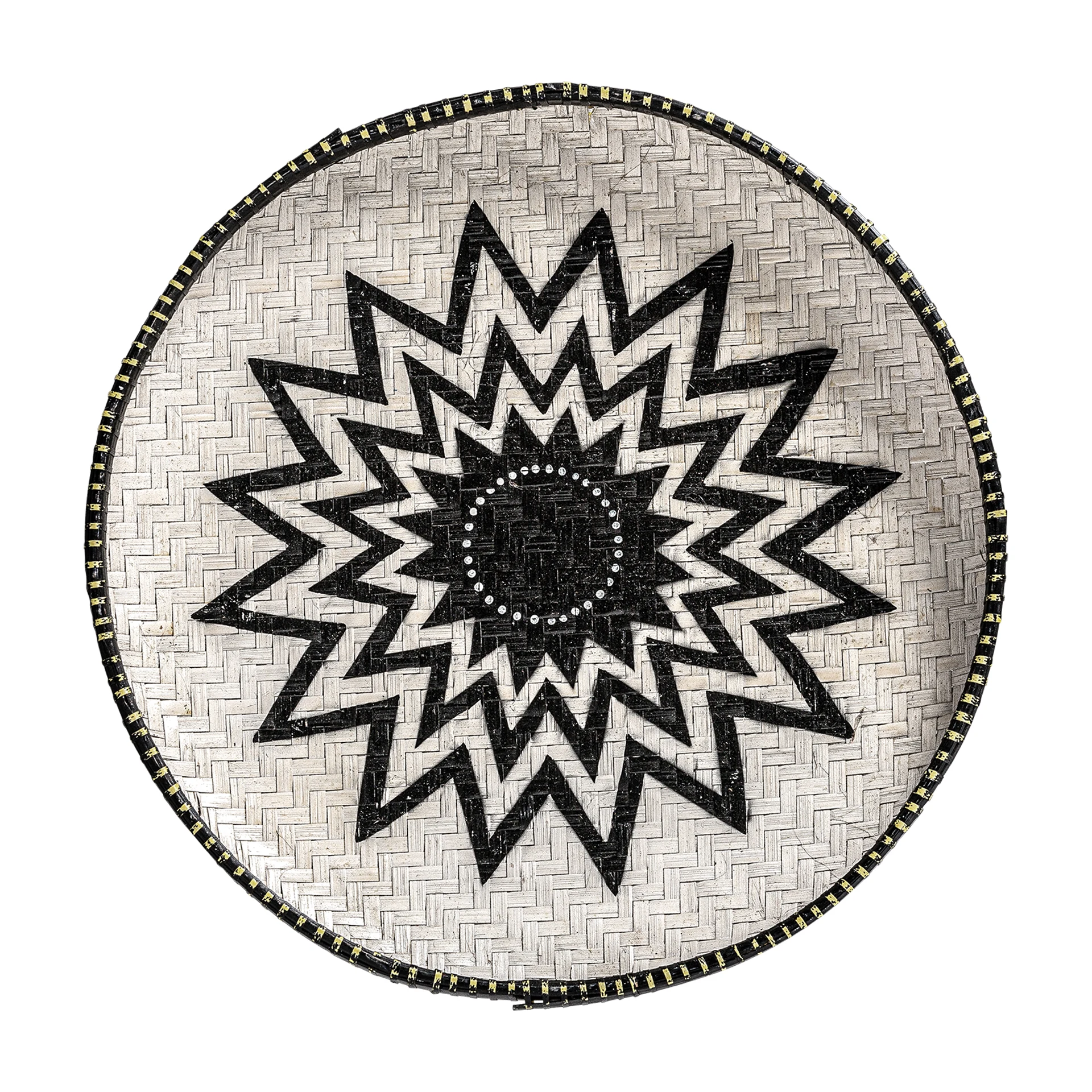 Decoratiune de Perete din Bambus, Alb, Stil Etnic - VicalHome 32864 [7]