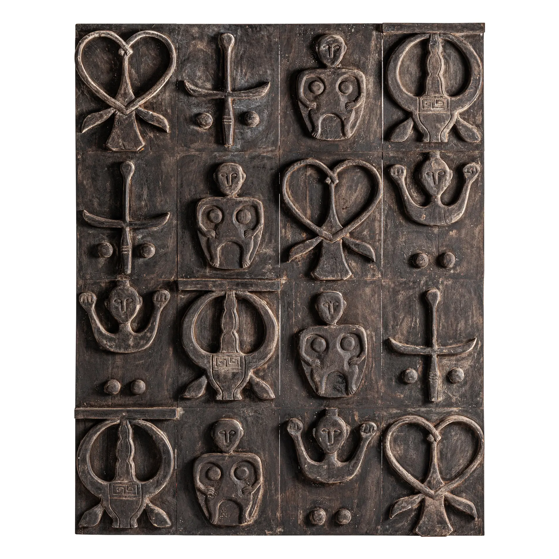 Produse - Arta Murala Milho din Lemn de Suar Maro, 160x8x200cm, VicalHome 38359 VicalHome 38359