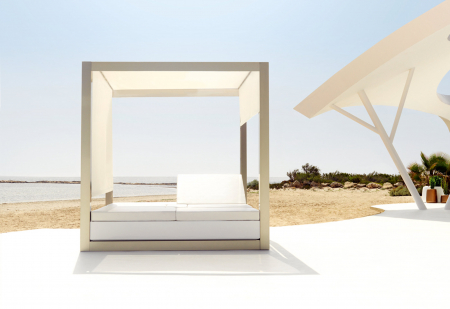 Baldachin gradina lux Vela 200x180 cm cu jaluzea retractabila si saltea reglabila, iluminare LED optionala, 54115F+54107 - Vondom [5]