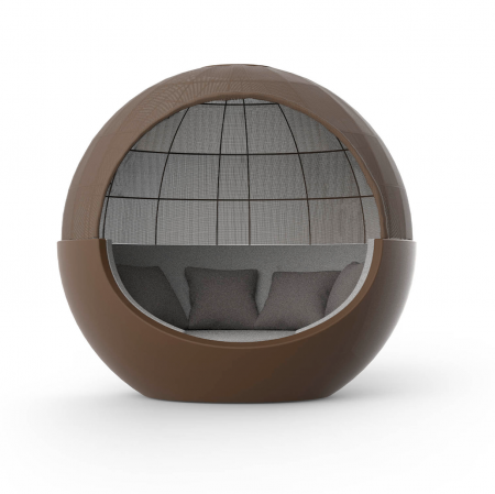 Baldachine & paturi pentru gradina/piscina - Baldachin lux sferic gradina/piscina Ulm Moon Ø200 cm cu copertina, iluminare LED optionala, 54326 - Vondom