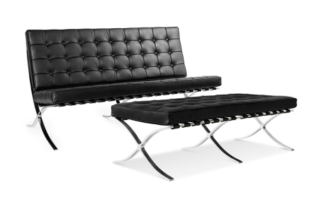 Bancă Barcelon 43x150x56 cm, Oțel Inoxidabil Negru - King Home [3]