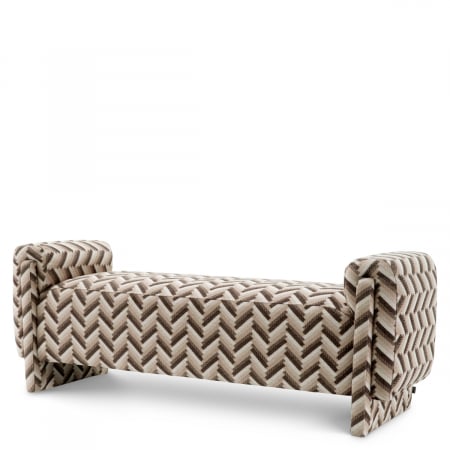 Produse -   Bancă Del Vale cu model în zigzag maro 118883 EICHHOLTZ