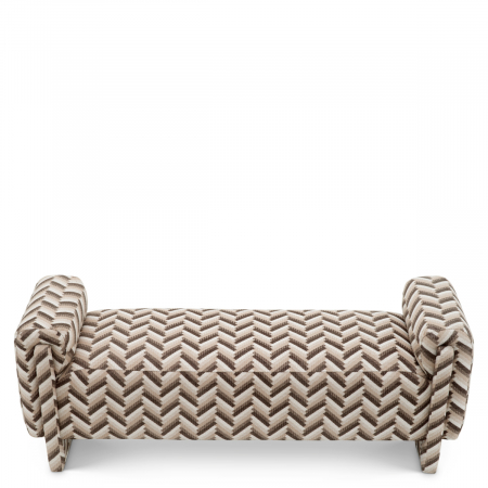   Bancă Del Vale cu model în zigzag maro 118883 EICHHOLTZ [2]