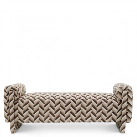   Bancă Del Vale cu model în zigzag maro 118883 EICHHOLTZ [1]
