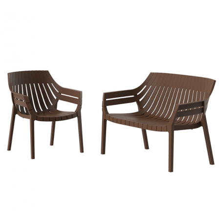 Banca exterior premium Spritz, 119x67x82 cm, policarbonat injectat cu fibra de sticla, 56025 E - Vondom [3]