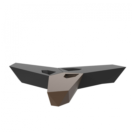 Banca iluminare LED FAZ 200 cm cu ghiveci flori integrat, forma geometrica, 54046 - Vondom [1]