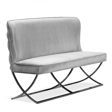 Banca personalizabila Emin, 163 cm, cu spatar, baza otel inoxidabil, SCARBESTGR1XXXP - Atreve [2]