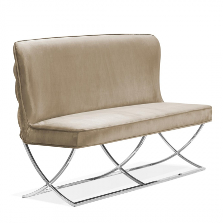 Banca personalizabila Emin, 163 cm, cu spatar, baza otel inoxidabil, SCARBESTGR1XXXP - Atreve [3]