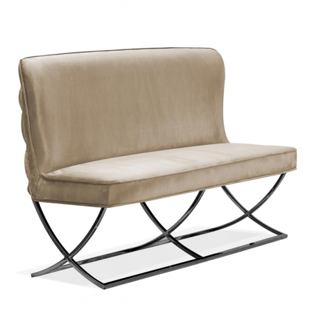 Banca personalizabila Emin, 163 cm, cu spatar, baza otel inoxidabil, SCARBESTGR1XXXP - Atreve [5]