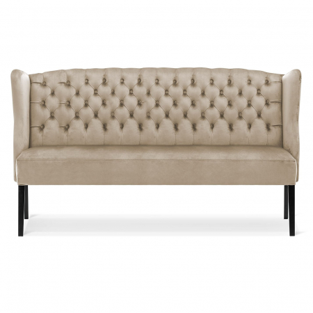 Banca personalizabila Kabelo, 163 cm, spatar cu laterale, baza otel inoxidabil, WEROBESTGR1XXXP - Atreve [1]