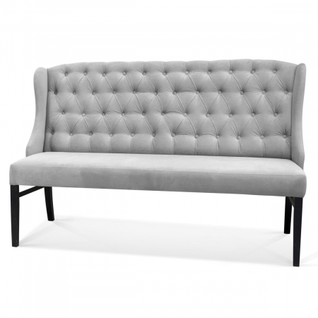 Bancute - Banca personalizabila Linette, 163 cm, cu spatar, picioare lemn, ROYBESTGR1XXXP - Atreve