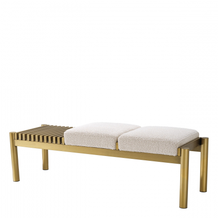   Bancă Bibi finisaj alamă periată bouclé crem 115269 EICHHOLTZ [2]