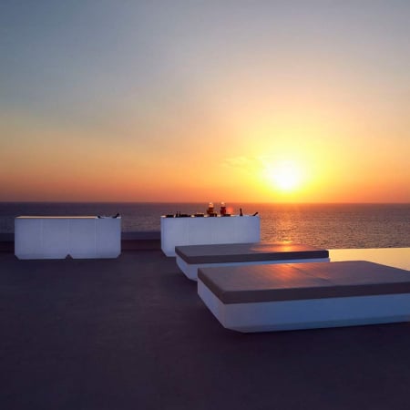 Bar catering cu frapiera si iluminare LED Vela 200 cm, design modern, 54109 - Vondom [6]
