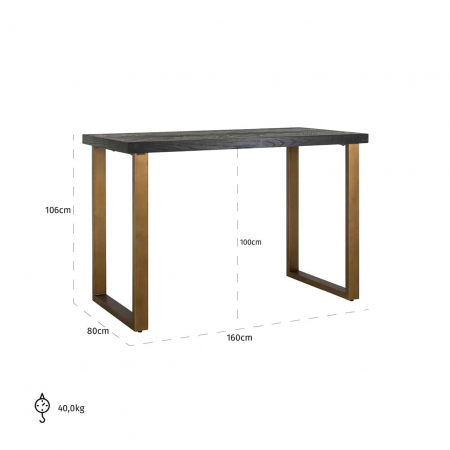 Bartable Blackbone alamă (negru rustic), 7383 - Richmond Interiors [3]
