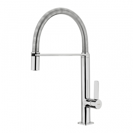Baterii bucatarie - Baterie de bucatarie  FO 939 cu teava rotativa si furtun flexibil -Teka