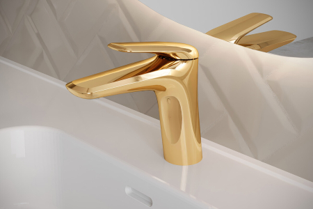 Baterie lavoar incastrat baie, finisaj auriu, NIAGARA NISKA – COMAD [1]
