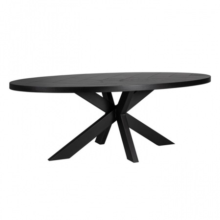 Produse - Baza masa dining aurie/neagra premium Gallo, din metal, 9840 BLACK - Richmond Interiors