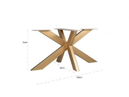 Baza masa dining aurie/neagra premium Gallo, din metal, 9840 GOLD - Richmond Interiors [4]