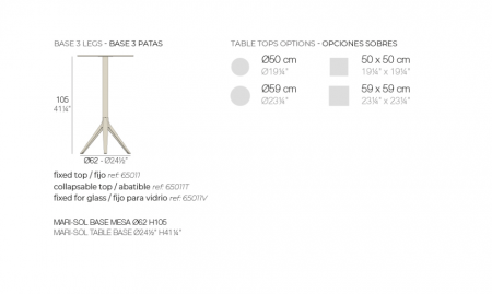 Baza masa exterior Mari-sol din aluminiu h 105 cm, diverse finisaje, 65011 - Vondom [5]