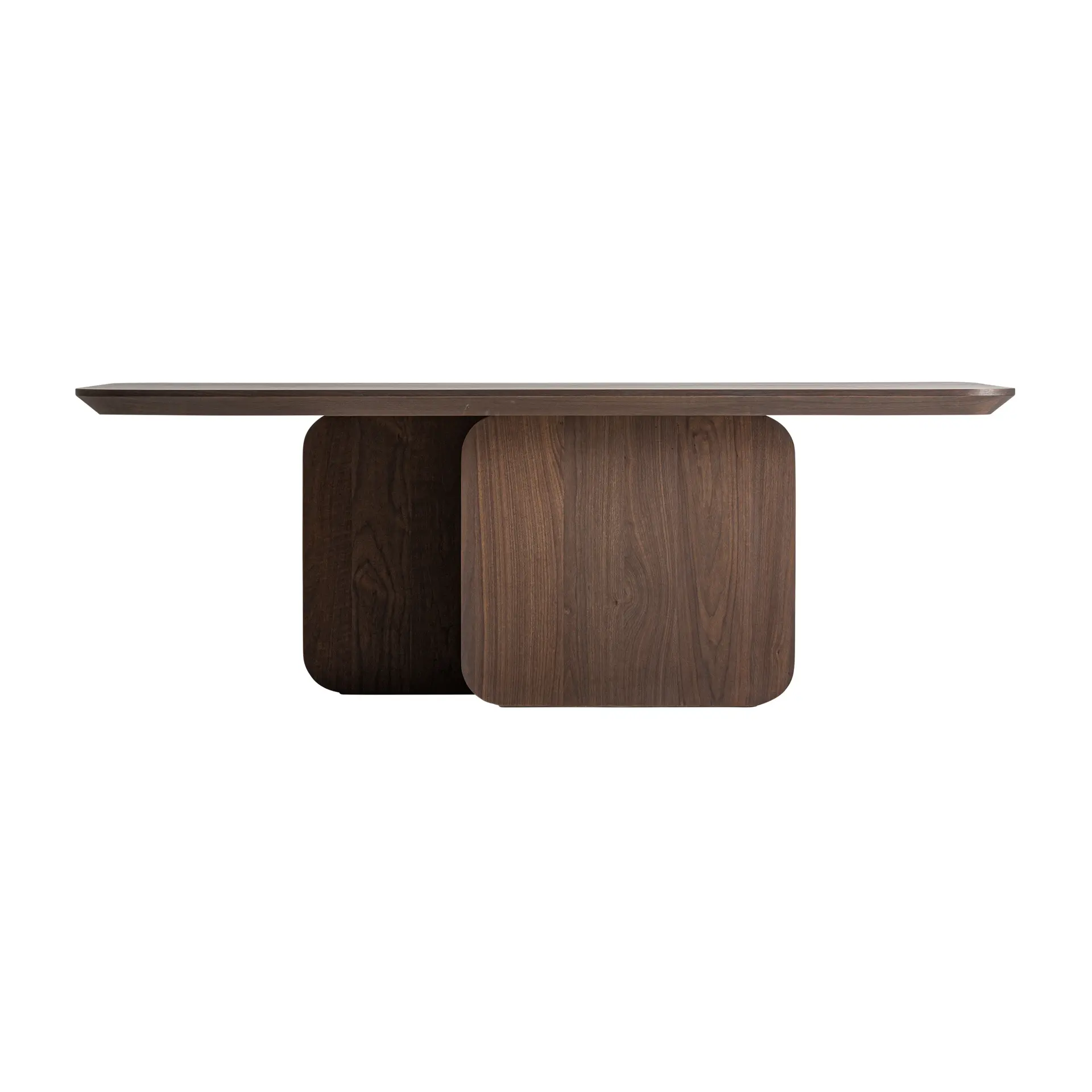 Mese living - Biascar Masa de Dining 220x100x78 cm, Lemn de Stejar Nuc - VicalHome VicalHome 38825