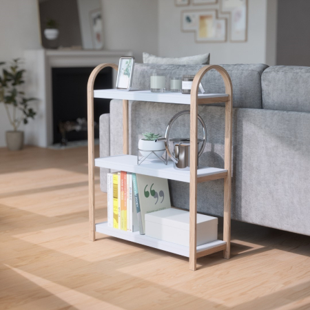 Bibliotecă Bellwood 72x25x90 cm, Alb Natural - Umbra [3]