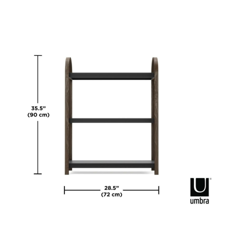 Bibliotecă Negru Nuc, 72x25x90cm, Umbra 1016838-048 [5]