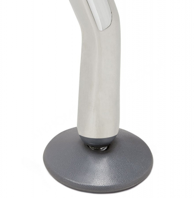 Birou modern alb Bullet II 160x80 cm pal melaminat, picioare otel crom, OT00370WH - Kokoon [8]