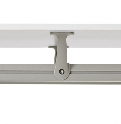 Birou modern alb Bullet II 160x80 cm pal melaminat, picioare otel crom, OT00370WH - Kokoon [7]