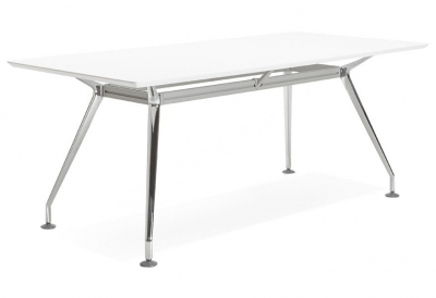 Birou premium alb MDF Milo 180x90 cm, picioare otel, design modern, OT00450WH - Kokoon [3]