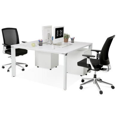 Birou bench alb Raven 140x140 cm, OT00510WH - Kokoon [5]