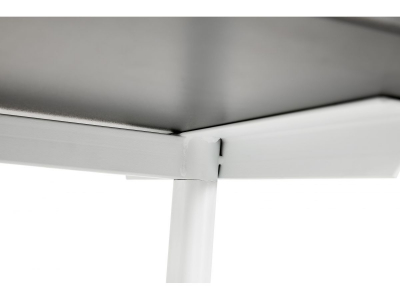 Birou cu blat negru Ovid 160x80 cm, picioare albe metal, OT00790BLWH - Kokoon [5]