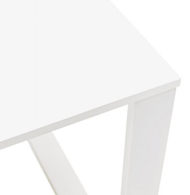Birou alb lucios Ejo 150x70 cm blat lemn lacuit, picioare albe metal, OT00240WH - Kokoon [3]