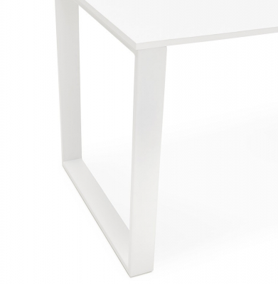 Birou alb lucios Ejo 150x70 cm blat lemn lacuit, picioare albe metal, OT00240WH - Kokoon [5]
