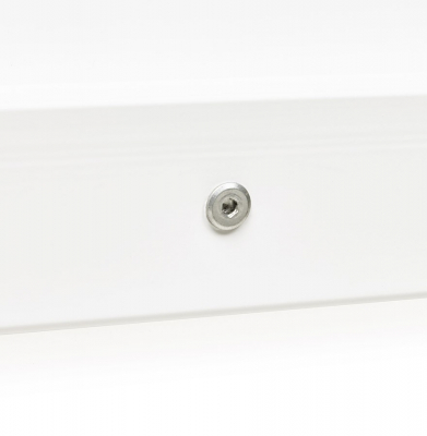 Birou alb lucios Ejo 150x70 cm blat lemn lacuit, picioare albe metal, OT00240WH - Kokoon [10]