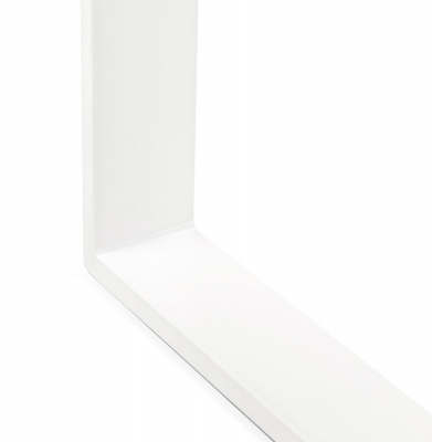 Birou alb lucios Ejo 150x70 cm blat lemn lacuit, picioare albe metal, OT00240WH - Kokoon [6]
