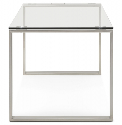 Birou premium Vitro 160x80 cm sticla transparenta securizata, picioare otel, OT00250CL - Kokoon [2]