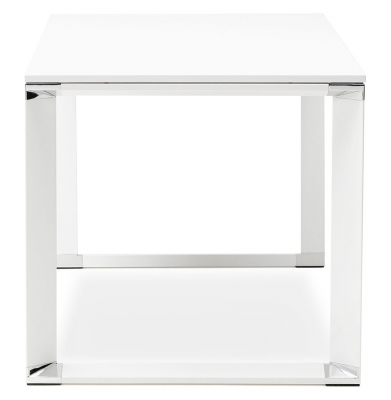 Birou modern alb Warner II 160x80 cm, pal melaminat, picioare albe otel, OT00160WH - Kokoon [2]