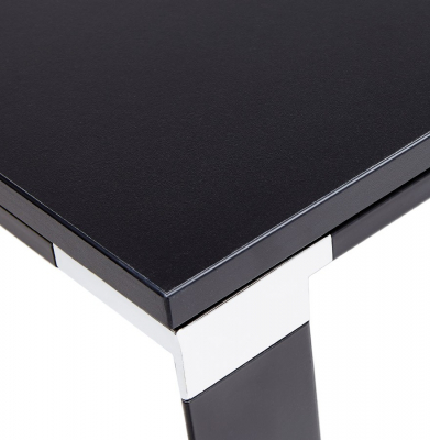 Birou modern negru Warner II 160x80 cm, pal melaminat, picioare negre otel, OT00180BL - Kokoon [4]