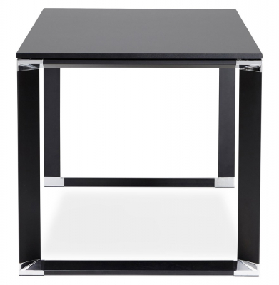 Birou modern negru Warner II 160x80 cm, pal melaminat, picioare negre otel, OT00180BL - Kokoon [2]