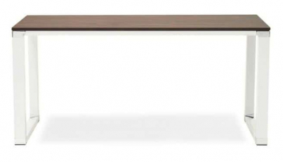 Birou managerial Warner II 160x80 cm, nuc pal melaminat, picioare albe otel, OT00550WAWH - Kokoon [1]