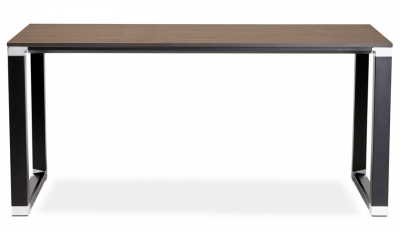 Birou managerial Warner II 160x80 cm, blat nuc, picioare negre otel, OT00570WABL - Kokoon [1]