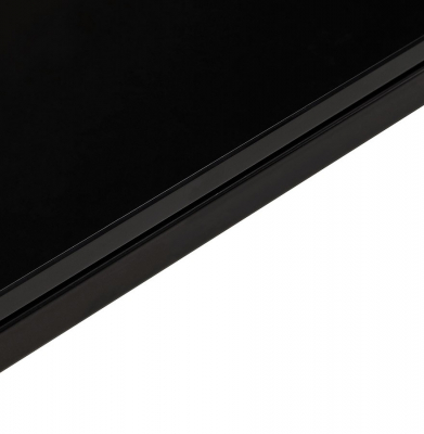 Birou managerial negru Warner III 160x80 cm, sticla securizata, picioare negre otel, OT00190BL - Kokoon [6]