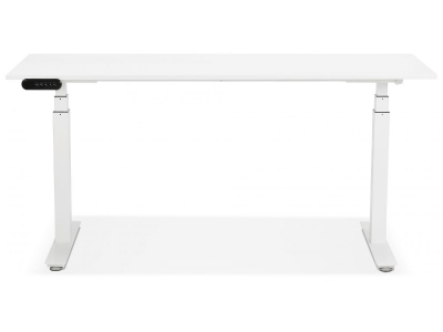 Birou electric alb Valko cu inaltime reglabila, 160x80 cm, picioare albe, OT01200WHWH - Kokoon [4]